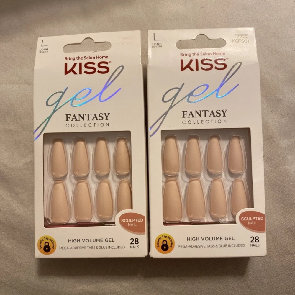 KISS Gel Fantasy Sculpted Nails - 4 the Cause LOT OF 2